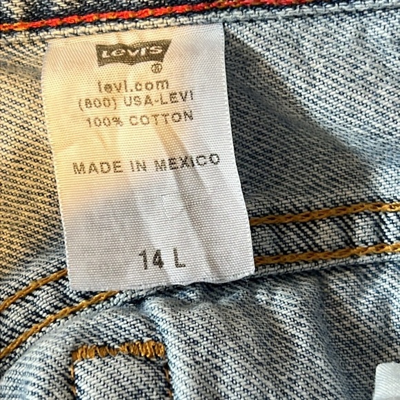 Levi’s Vintage 505 Classic Relaxed Tapered Jeans Size 14 L - Picture 8 of 13